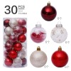Christmas decorations 6cm / 30pcs red transparent ball Christmas Ball Set Christmas Tree Pendant