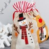 Christmas decorations linen three-dimensional Embroidered Handbag children's gift bag candy bag storage bag
