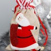 Christmas decorations linen three-dimensional Embroidered Handbag children's gift bag candy bag storage bag