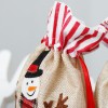 Christmas decorations linen three-dimensional Embroidered Handbag children's gift bag candy bag storage bag