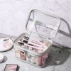 Tommill transparent waterproof cosmetic bag travel portable dry wet separation wash bag simple bath storage bag