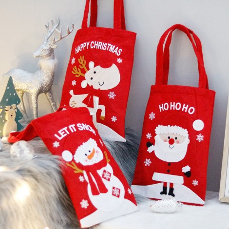 Christmas decorations, candy, apple handbag, Christmas Eve cartoon children's gift bag