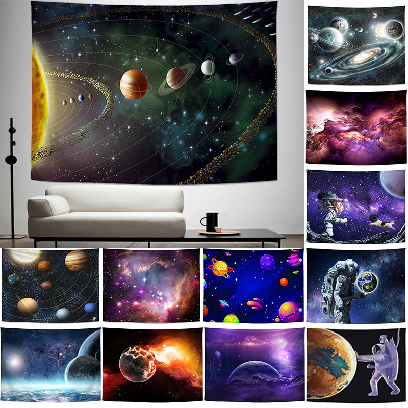 Ins star sky tapestry hanging cloth room home bedroom living room cloth live broadcast Nordic decorative background cloth