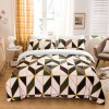 Bedding urban stripe checkered Lingge home textile three piece set