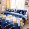 Bedding urban stripe checkered Lingge home textile three piece set