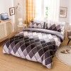 Bedding urban stripe checkered Lingge home textile three piece set