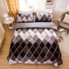 Bedding urban stripe checkered Lingge home textile three piece set