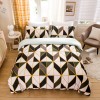 Bedding urban stripe checkered Lingge home textile three piece set