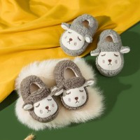 Cute baby home children's cotton shoes, non-slip warm children's shoes, casual cartoon baby fur slippers
