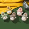 Cute baby home children's cotton shoes, non-slip warm children's shoes, casual cartoon baby fur slippers