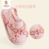 Children's cotton slippers 1-4 years old cute girls autumn and winter indoor slippers non-slip soft bottom indoor home