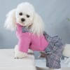 Dog cotton padded clothes with straps Winter Classic Plaid four legged clothes small and medium-sized dog pet clothes in stock