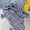 Dog cotton padded clothes with straps Winter Classic Plaid four legged clothes small and medium-sized dog pet clothes in stock