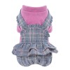 Dog cotton padded clothes with straps Winter Classic Plaid four legged clothes small and medium-sized dog pet clothes in stock