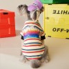 Dog clothes autumn clothes small and medium-sized dog striped sweater Teddy Chenery bomecokey cat summer thin