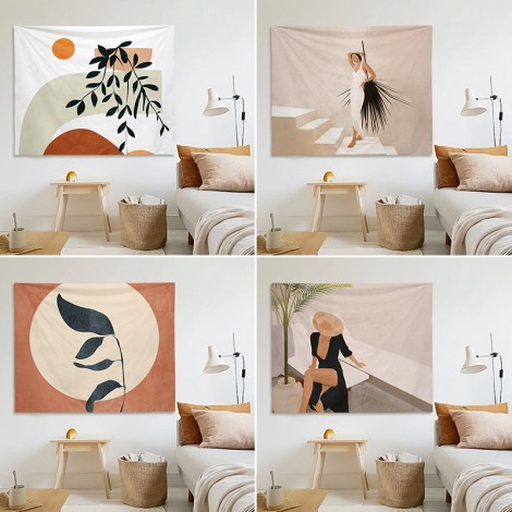 Small fresh Morandi hanging cloth tapestry wall decoration cloth art hanging picture background cloth wall hanging tapestry
