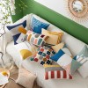 Ins Nordic style home stay pillow case cotton canvas towel embroidered pillow living room bedroom cushion office chair waist pillow