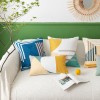 Ins Nordic style home stay pillow case cotton canvas towel embroidered pillow living room bedroom cushion office chair waist pillow