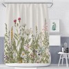 Flower plant shower curtain shower curtain shower curtain Polyester Waterproof Shower Curtain Set with hook