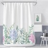 Flower plant shower curtain shower curtain shower curtain Polyester Waterproof Shower Curtain Set with hook