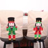 Christmas decoration cartoon walnut soldier chair back cover creative linen chair back cover