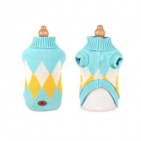 new pet clothes for small and medium-sized cats and dogs in autumn and winter plus velvet knitted plaid four-legged clothes 