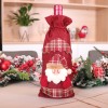 Cartoon christmas red wine set linen Santa Snowman Bottle Set Christmas wine bottle decoration