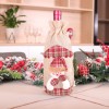 Cartoon christmas red wine set linen Santa Snowman Bottle Set Christmas wine bottle decoration