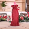 Cartoon christmas red wine set linen Santa Snowman Bottle Set Christmas wine bottle decoration