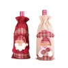 Cartoon christmas red wine set linen Santa Snowman Bottle Set Christmas wine bottle decoration