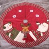 Santa Claus elk Snowman Christmas Tree Skirt decoration red three doll apron decoration