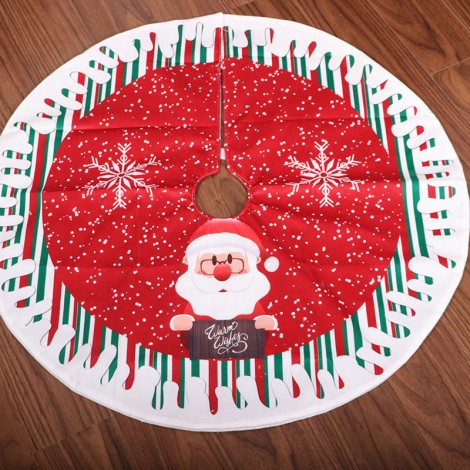 80cm Christmas printed Tree Skirt Christmas decorations Christmas tree bottom cartoon layout decoration