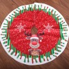 80cm Christmas printed Tree Skirt Christmas decorations Christmas tree bottom cartoon layout decoration
