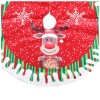 80cm Christmas printed Tree Skirt Christmas decorations Christmas tree bottom cartoon layout decoration