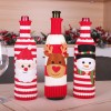 Manufacturer Christmas knitted sweater cartoon red wine set wine bottle set Christmas wine bottle decoration Christmas wine set
