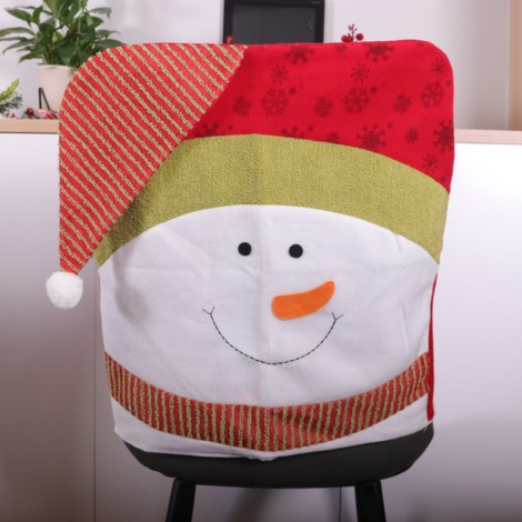 Christmas Decoration Christmas cloth seat cover Christmas party Santa Snowman elk seat cover