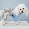 Dog clothes autumn and winter plus cotton thickened small dog four legged cotton clothes lattice couple's pet winter clothes