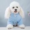 Dog clothes autumn and winter plus cotton thickened small dog four legged cotton clothes lattice couple's pet winter clothes