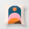 Earth color Morandi pillow case abstract oil painting rainbow geometry pillow case