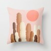 Earth color Morandi pillow case abstract oil painting rainbow geometry pillow case
