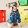 Dog clothes autumn and winter thin bright piece denim coat Teddy Chenery coquiffa dobby bear pet clothes