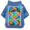 Dog clothes autumn and winter thin bright piece denim coat Teddy Chenery coquiffa dobby bear pet clothes