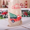 Christmas red wine linen decorative products cartoon car portable cloth bag wine bottle cover Christmas wine bottle decoration