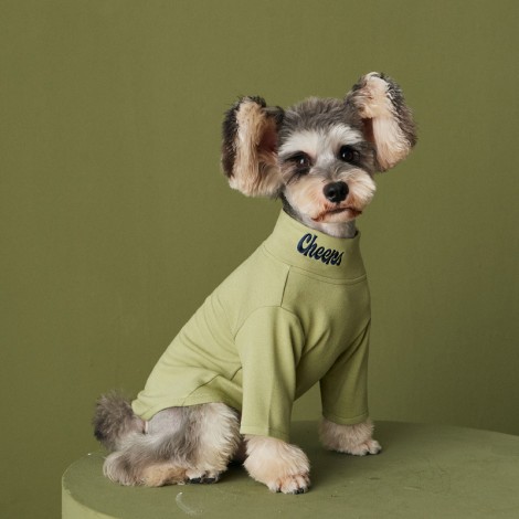 Small dog clothes summer and autumn thin high collar bottomed shirt medium and small dog Chenery Bomei Teddy cat underwear