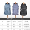 New dog clothes, flashy denim vest, autumn and winter plush punk cat clothes