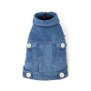 New dog clothes, flashy denim vest, autumn and winter plush punk cat clothes