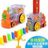 Transparent dominoes for intellectual children are automatically released, licensing stand-up electric train, vibrato, and the same toy