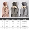 2020 new product dog clothing autumn and winter plus velvet houndstooth cashmere bow coat medium and small cat clothes	