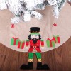 Santa Claus Christmas Tree Skirt non-woven holiday decoration white walnut soldier apron decoration