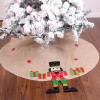 Santa Claus Christmas Tree Skirt non-woven holiday decoration white walnut soldier apron decoration